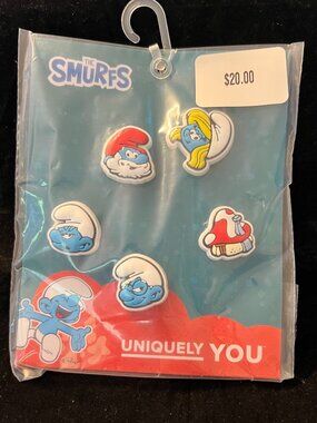 Crocs Jibbitz The Smurfs 5-Pack NWT